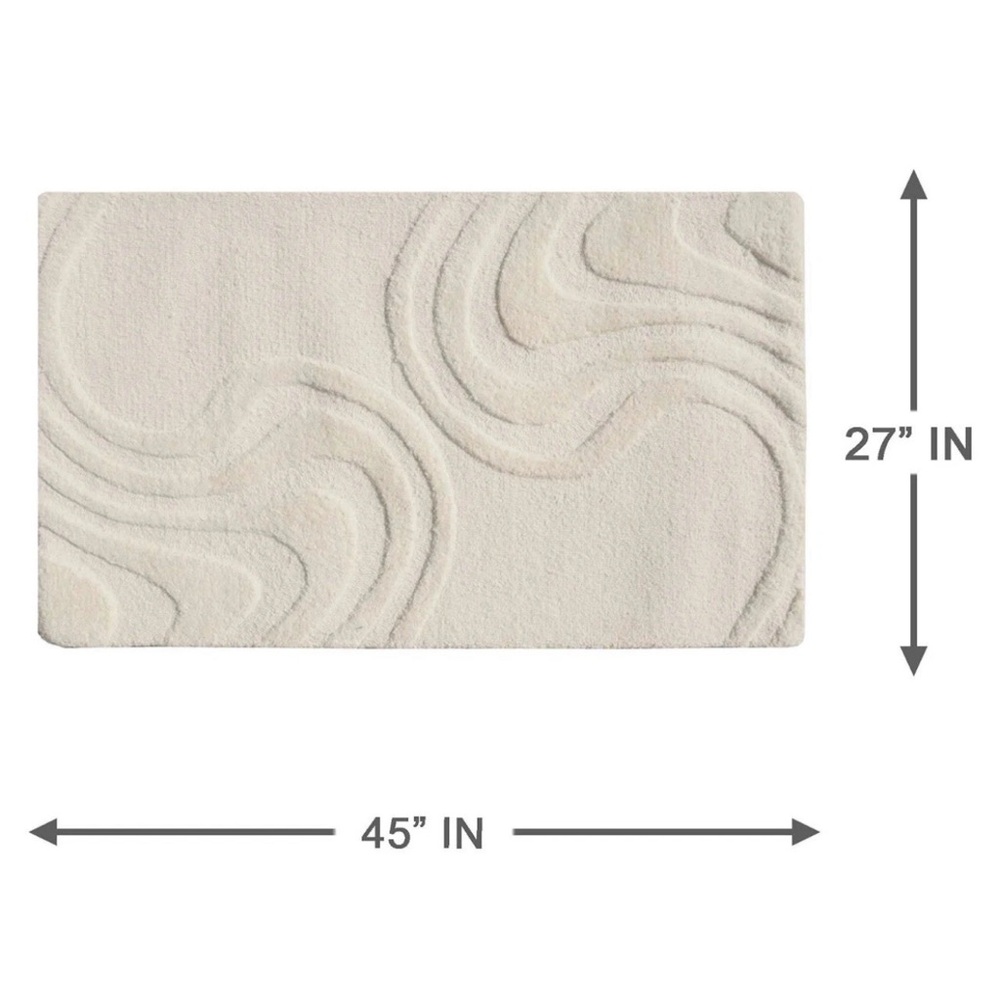Crosby St. Lagon Ivory High-Low Accent Wool Rug, 2x4